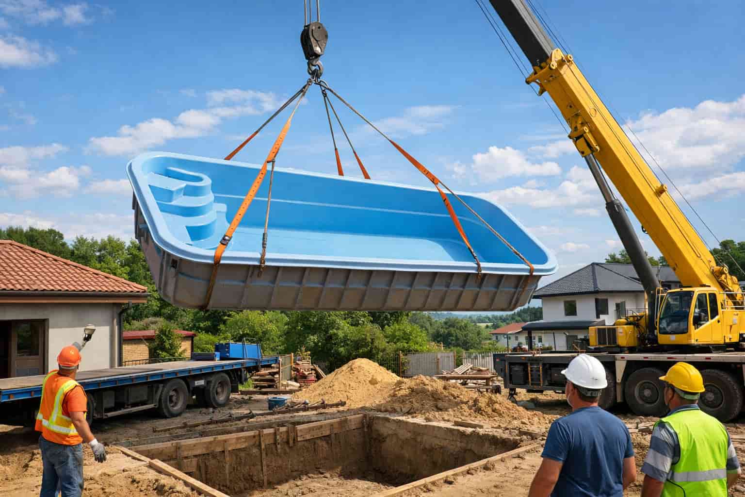 Serviço de içamento de piscina: evite erros na instalação